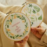 The Serene Leaves Cross Stitch Duo Kit