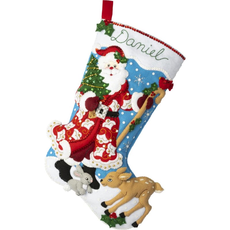 Timeless St Nick Felt Stocking Applique From Bucilla - Bucilla - Kits -  Casa Cenina