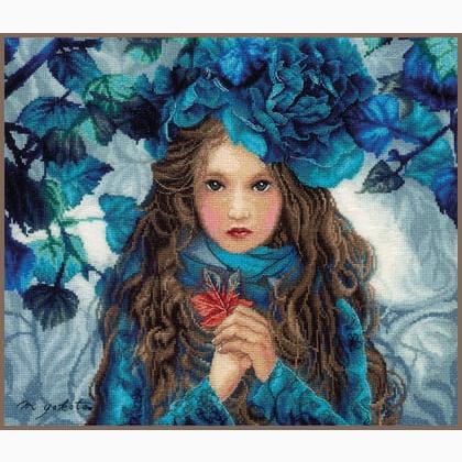 Blue Flowers Girl