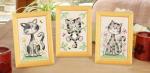 Cats and Flowers - Set of 3