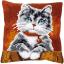 Front Cushion: Cat with Collar