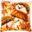 Front Cushion: Hedgehogs on mushroom