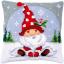 Front Cushion: Christmas gnome in snow