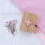 Glass-head pins in cherry-wood box - Pink