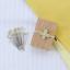Glass-head pins in cherry-wood box - Yellow
