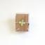 Glass-head pins in cherry-wood box - Yellow