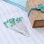 Glass-head pins in cherry-wood box - Green