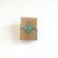 Glass-head pins in cherry-wood box - Green