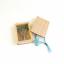 Glass-head pins in cherry-wood box - Green