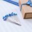 Glass-head pins in cherry-wood box - Blue