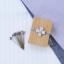 Glass-head pins in cherry-wood box - Gray