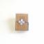 Glass-head pins in cherry-wood box - Gray