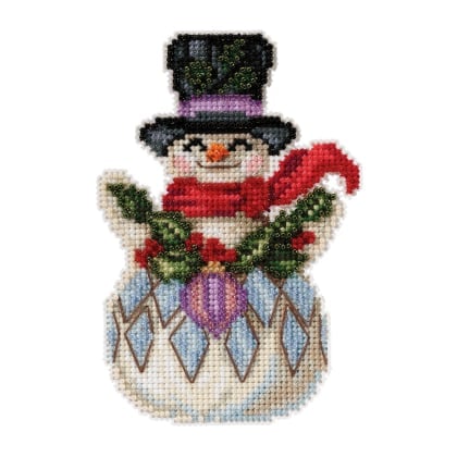 Snowman with Holly