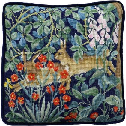 Cushion - Greenery Hares Tapestry