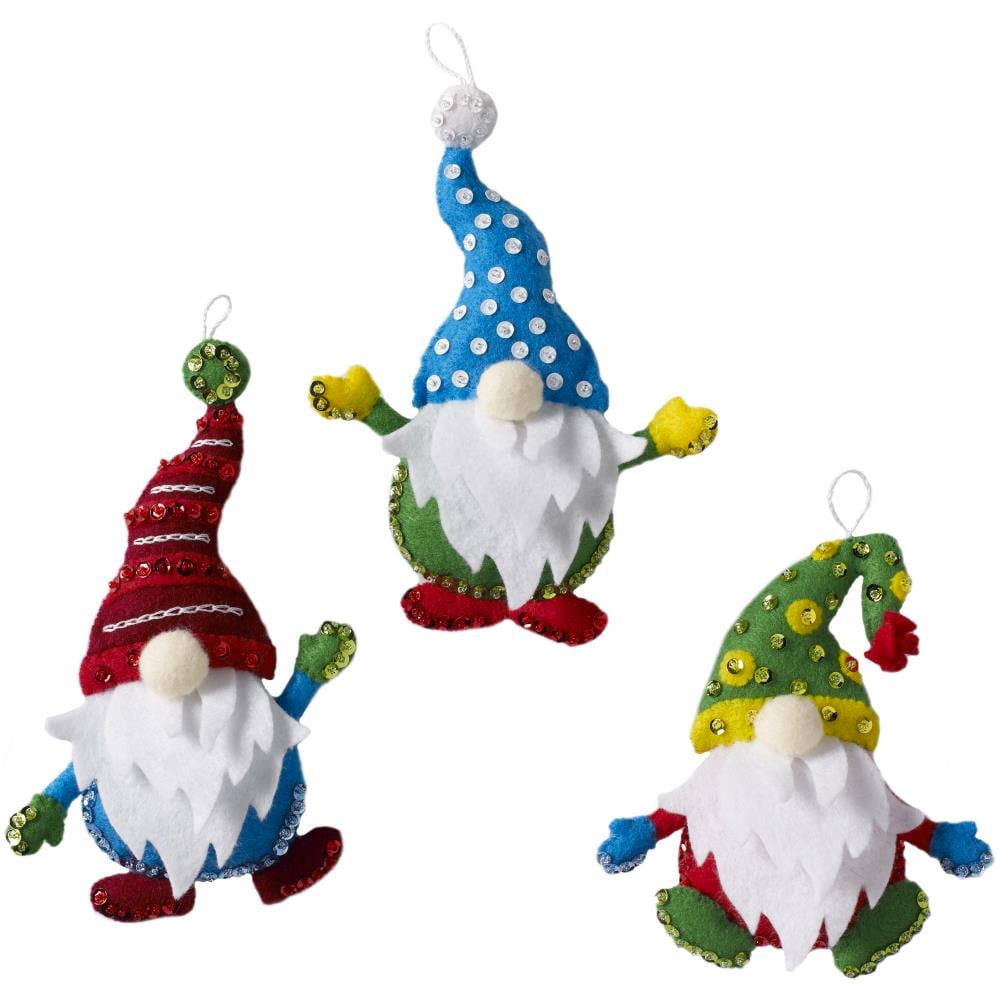 Joyful Gnome - Felt Wall Hanging Applique Kit From Bucilla - Bucilla - Kits  - Casa Cenina