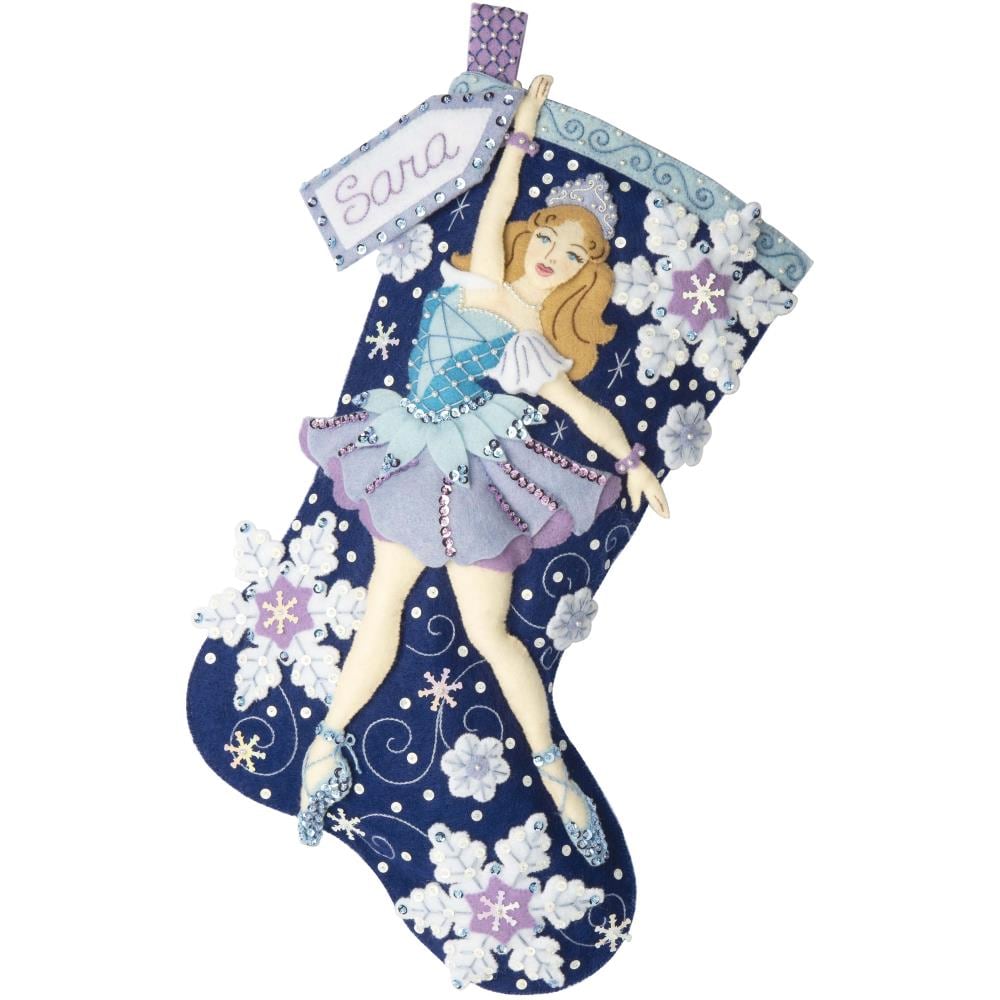 Last minute Gifts Felt Stocking Applique From Bucilla - Bucilla - Kits -  Casa Cenina