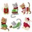 Felt Ornaments Applique Kit set of 6 - Cats