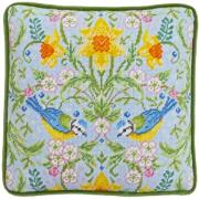Cushion - Spring Blue Tits