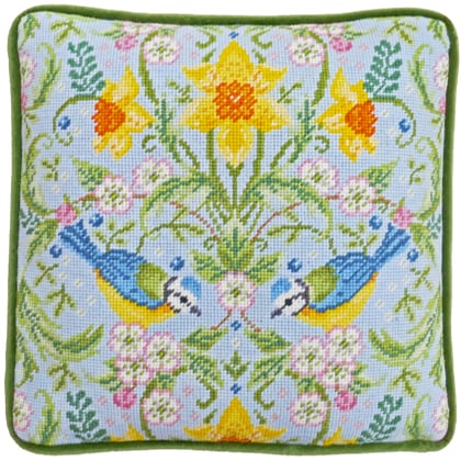 Cushion - Spring Blue Tits