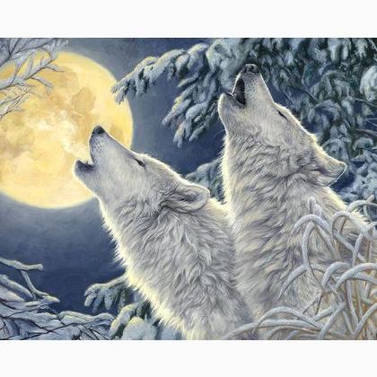 2 Wolves From Crafting Spark - Diamond Painting - Kits - Casa Cenina