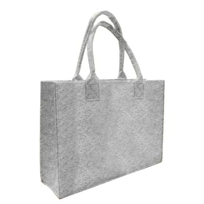 gray felt bag