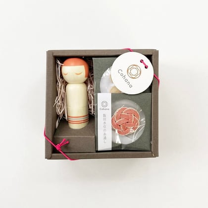 Kokeshi Doll Pincushion Set - Pink