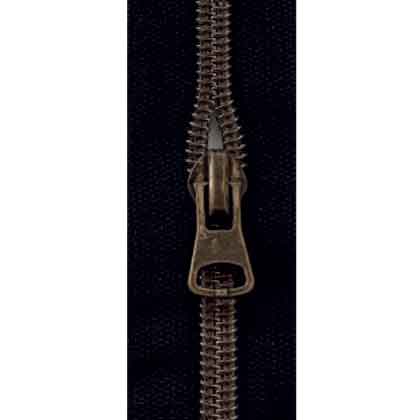 All-purpose coil zipper, black (400) - old brass