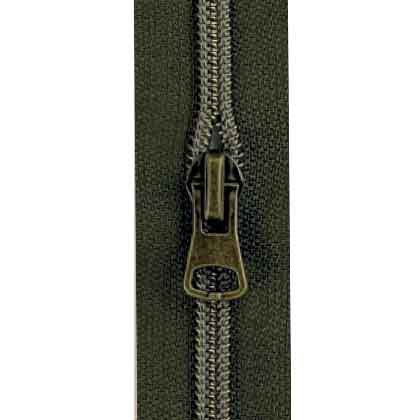 All-purpose coil zipper, military green (733)