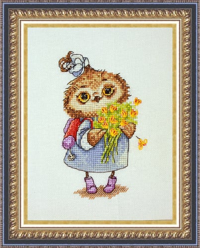 Owl with Flowers