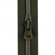 All-purpose coil zipper, military green (733)