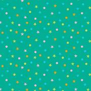 Polka dots and stars (green)