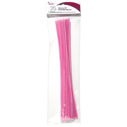 Chenille Stems 6mm - Pink