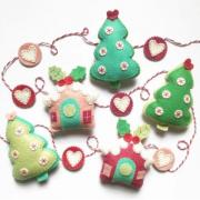 Christmas Houses and Trees Felt kit