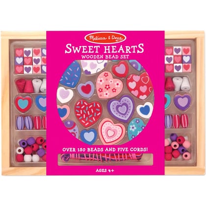 Wooden Bead Set - Sweet Hearts