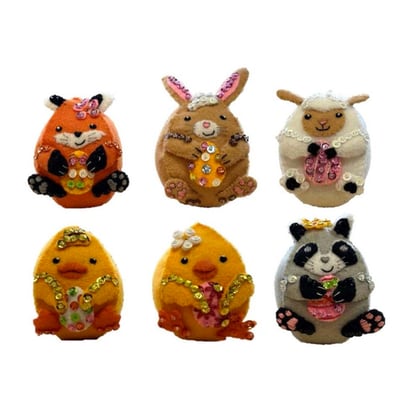 Felt Ornaments kit - Easter Egg Friends