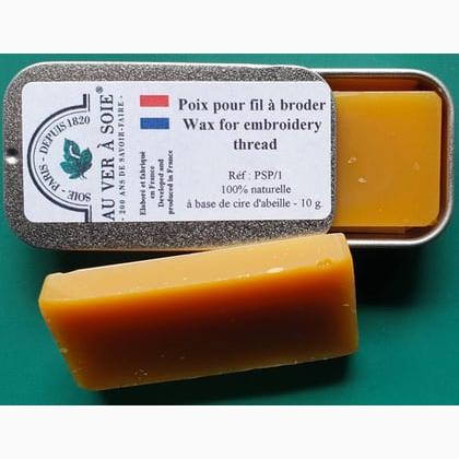 Wax for embroidery thread