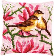 Front Cushion: Bird and Magnolia