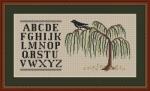 Crow On A Willow Tree AlphabetSampler