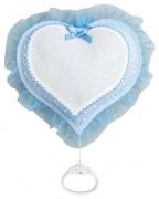 Birth Ribbon Music Box - Heart - Sky Blue