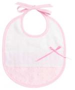Tartan Baby Bib - Pois 3D Stripes - Pink