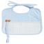 Rectangular Bib - Pois 3D - Soother Holder- Sky Blue