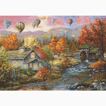 Autumn Creek Mill - Needlepoint