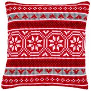 Front Cushion: Christmas Crystal Motif