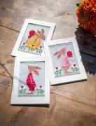 Greeting Cards: Easter rabbits - Set of 3