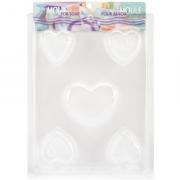 Soap Mold - 5 Hearts