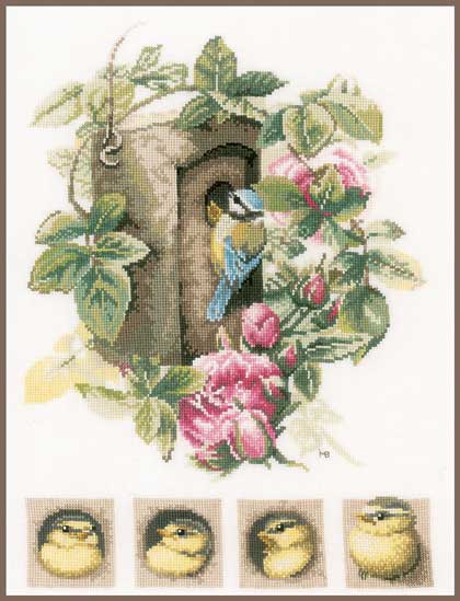 Birdhouse with Roses