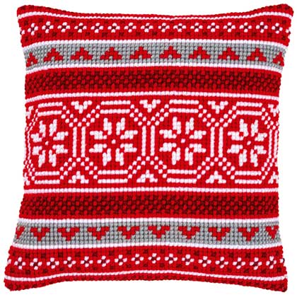 Front Cushion: Christmas Crystal Motif
