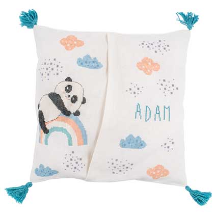 Pajama bag: Panda on rainbow