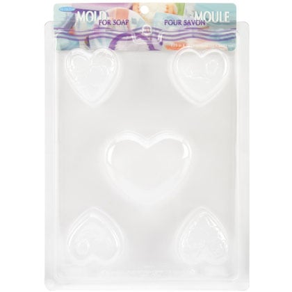 Soap Mold - 5 Hearts