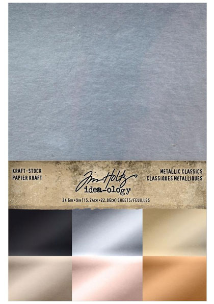 Idea-Ology Kraft-Stock Cardstock Pad - Metallic Colors Classic